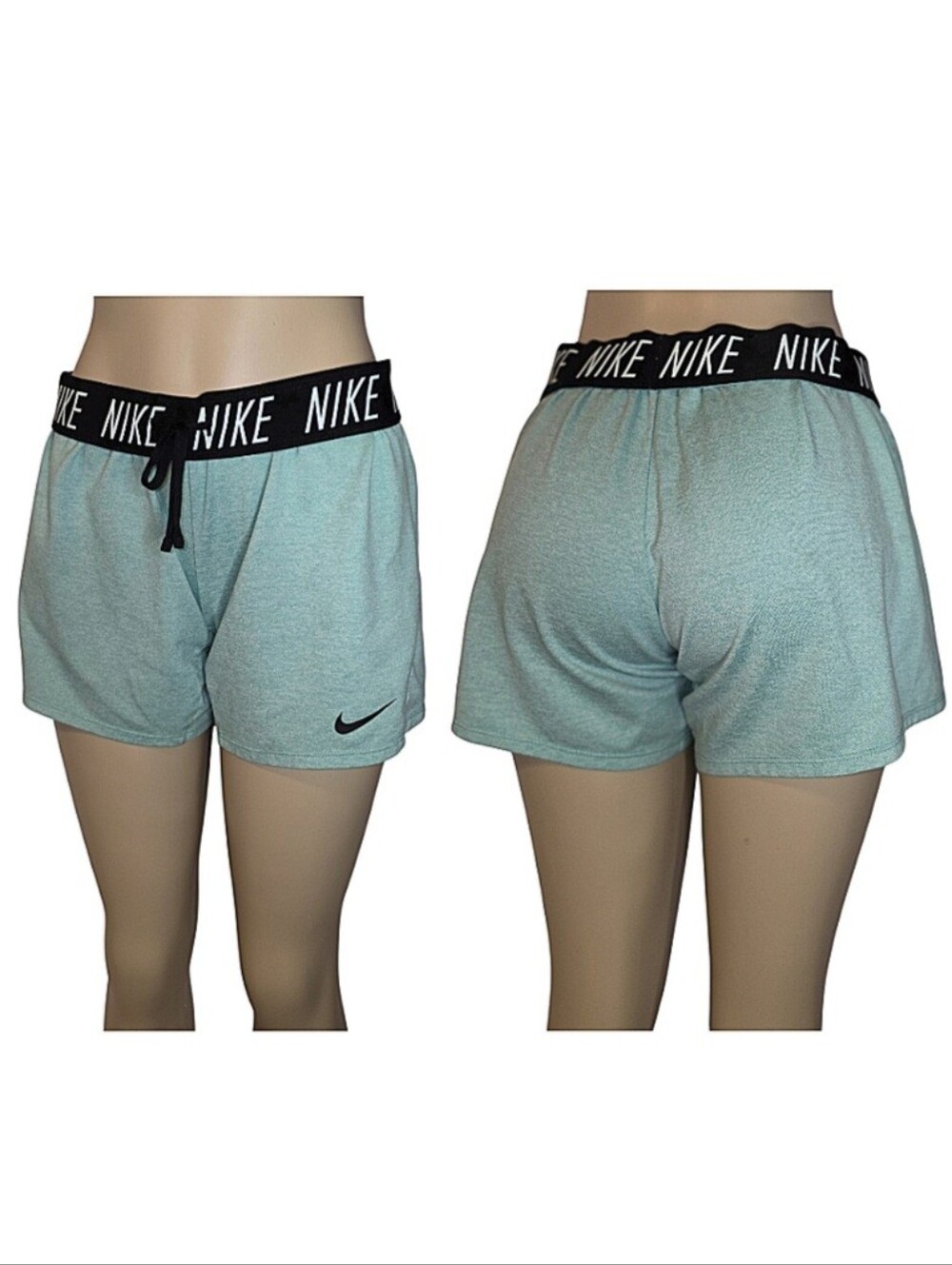 Nike Women's Dri-FIT Training Shorts with Fold-Over Logo Waistband Size M